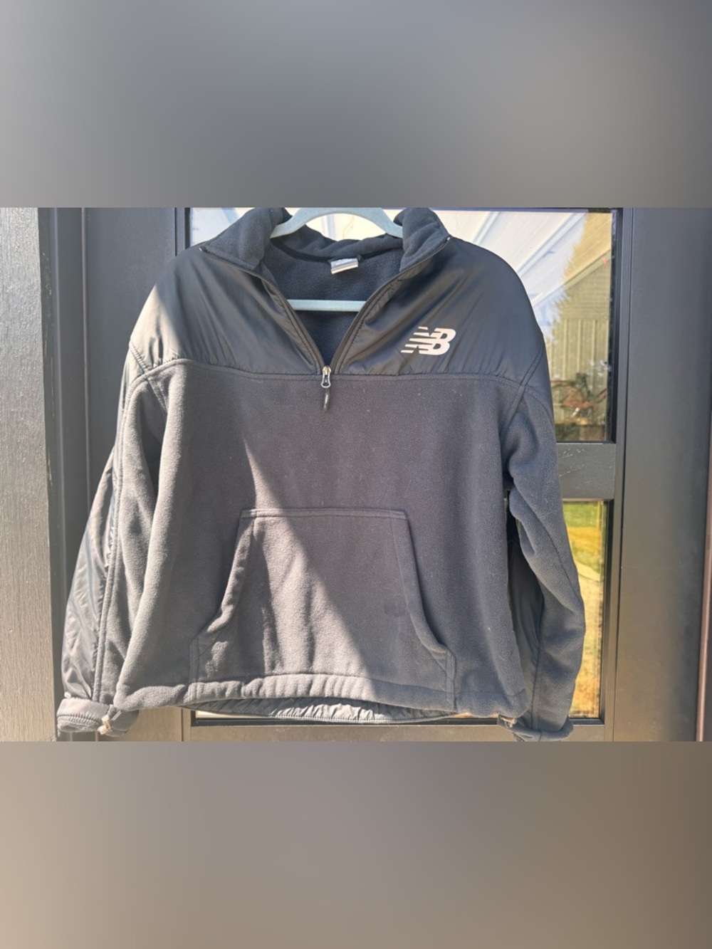 New Balance Black Fleece Quarter-Zip Pullover